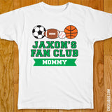 Sports Birthday "Fan Club" Iron-On - Green