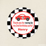 Race Car Party Favor Stickers