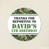 Army Party Favor Stickers