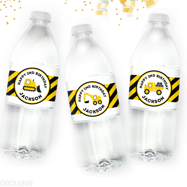 Train Birthday Water Bottle Labels – Chickabug