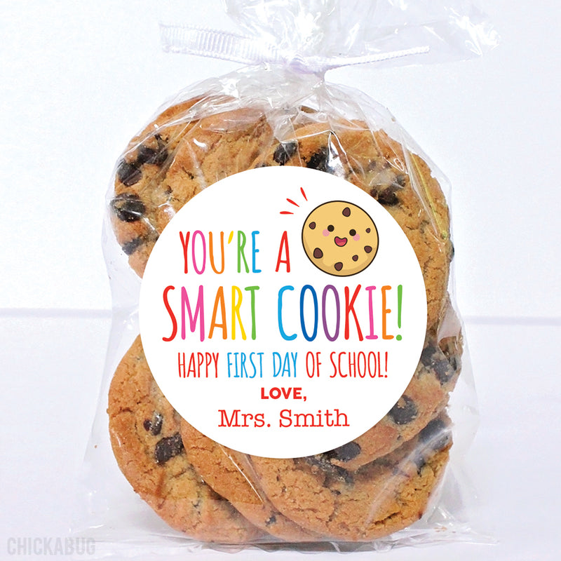 Personalized personalized-you-re-a-smart-cookie-back-to-school-stickers-chickabug