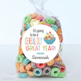 "Cereal-sly Great Year" Back to School Stickers