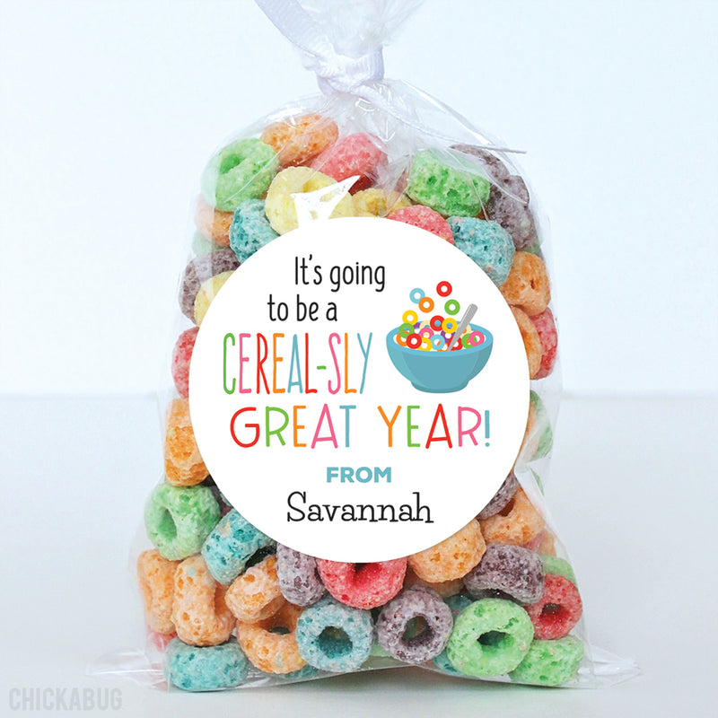 "Cereal-sly Great Year" Back to School Stickers