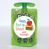 Apple and Books Happy Back to School Stickers