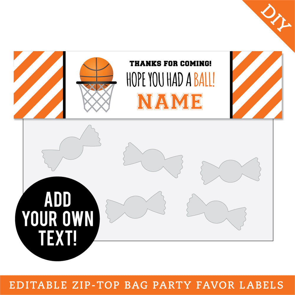 Basketball Party Treat Bag Label (EDITABLE INSTANT DOWNLOAD) – Chickabug, image size:1000x1000