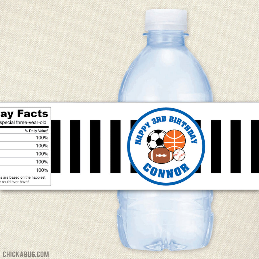 Blue Sports Personalized Birthday Party Water Bottle Labels – Chickabug blue-sports-personalized-birthday-party-water-bottle-labels-chickabug
