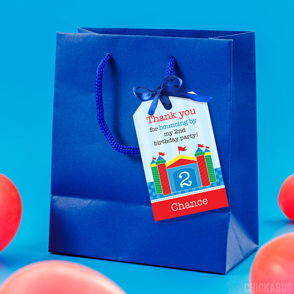 Bounce House Party Favor Tags (EDITABLE INSTANT DOWNLOAD)