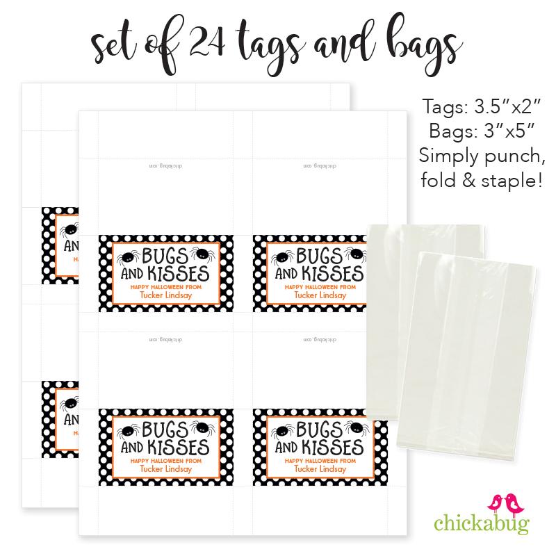 Personalized personalized-bugs-and-kisses-halloween-treat-bags-so-cute-chickabug