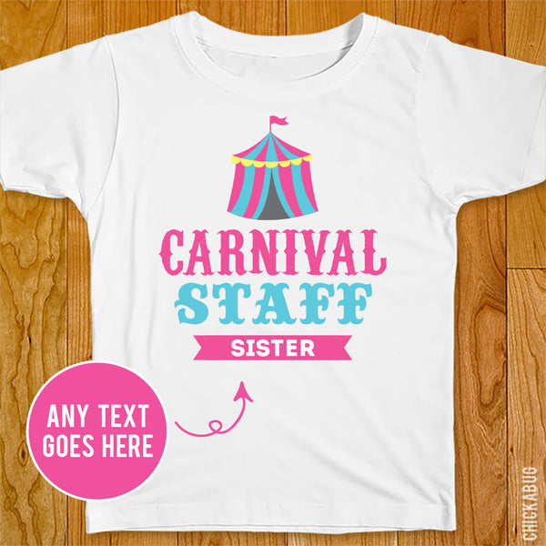 Pink Carnival Staff Birthday Family Iron-On
