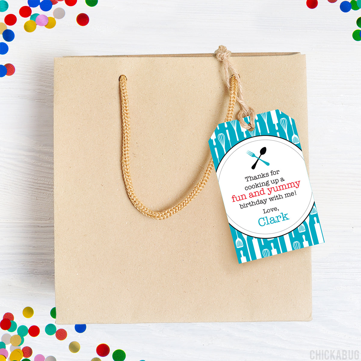 Cooking Cap Tags Cooking Party Favor Tags (EDITABLE INSTANT DOWNLOAD) – Chickabug