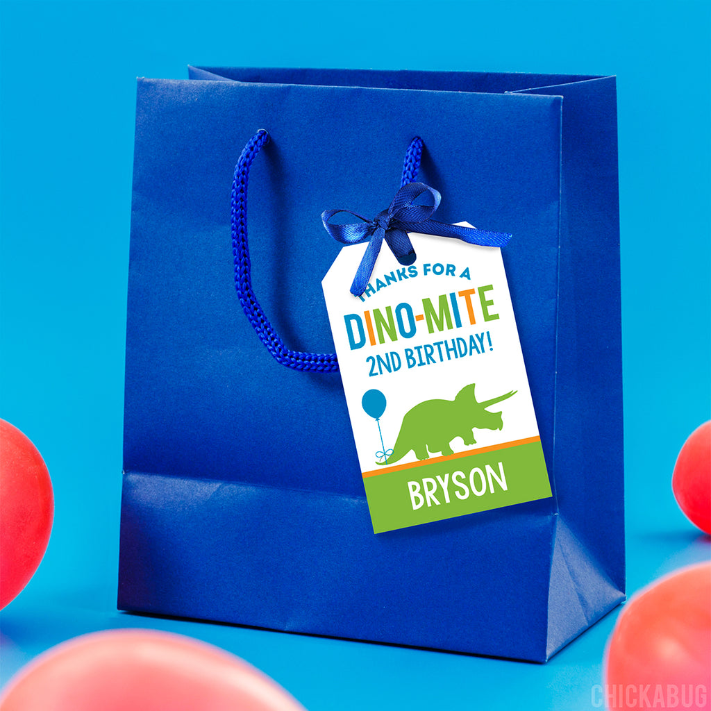 Dinosaur Party Favor Tags (EDITABLE INSTANT DOWNLOAD) – Chickabug