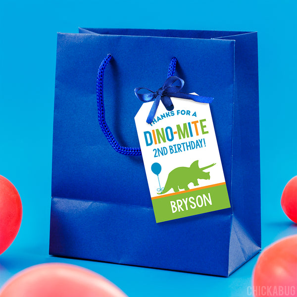 Dinosaur Party Favor Tags (EDITABLE INSTANT DOWNLOAD)