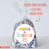 "Hugs and Kisses" Confetti Stickers