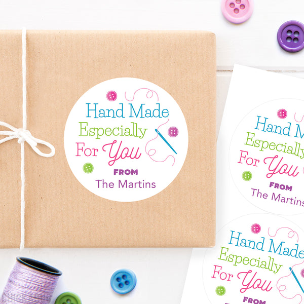 "Hand Made Especially For You" Stickers