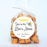 "Thanks! You're The Bee's Knees" Stickers