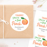 "Thanks! You're A Real Peach" Stickers