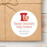 Red Mixer Food & Baking Gift Labels