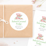Floral Pink Mixer Food & Baking Gift Labels