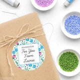 Blue Floral Food & Baking Gift Labels