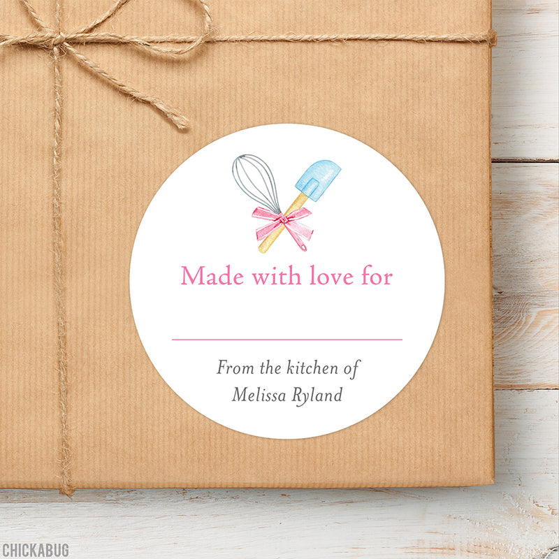 Write-On "Made With Love" Food & Baking Gift Labels