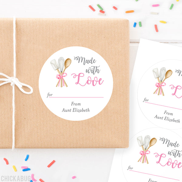 Script Homemade With Love Food & Baking Gift Labels – Chickabug