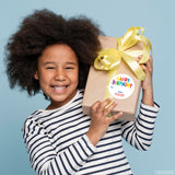 Rainbow Confetti Birthday Gift Labels