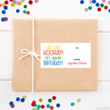 "Hip Hip Hooray!" Birthday Gift Labels