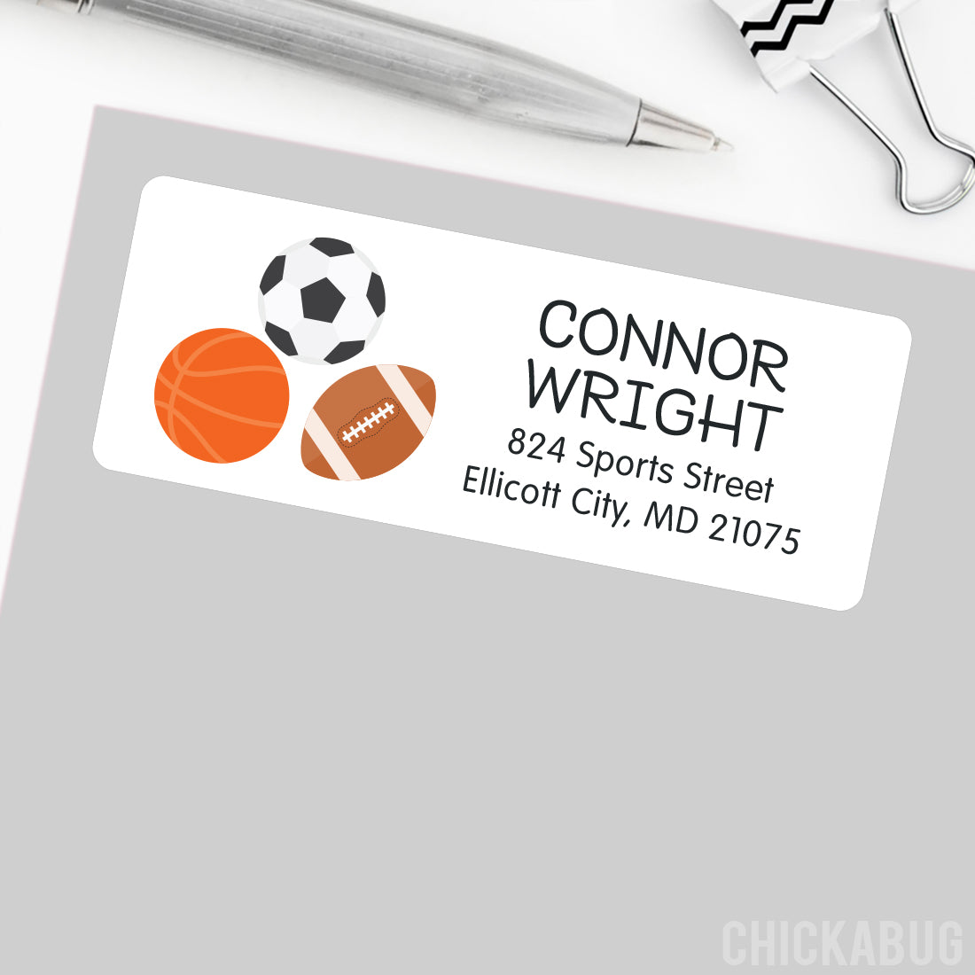 Sports Address Labels – Chickabug