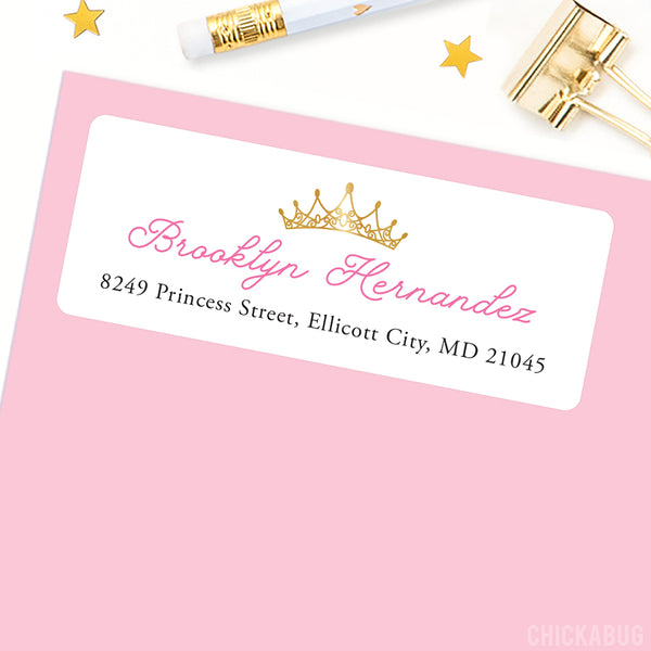 Princess Crown Address Labels