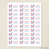 Red, White & Blue Popsicle Address Labels
