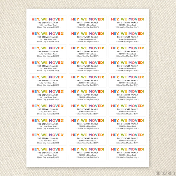 Change of Address Labels – Chickabug