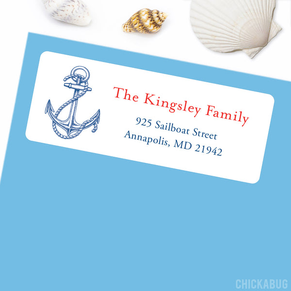 Nautical Anchor Address Labels