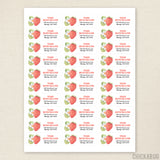 Watercolor Strawberry Address Labels