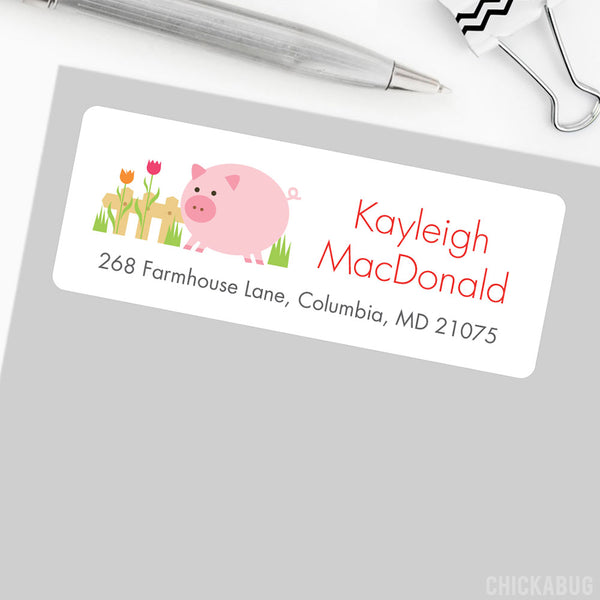Cute Pig Address Labels