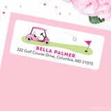 Pink Golf Address Labels