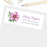 Hibiscus Flower Address Labels
