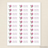 Hibiscus Flower Address Labels