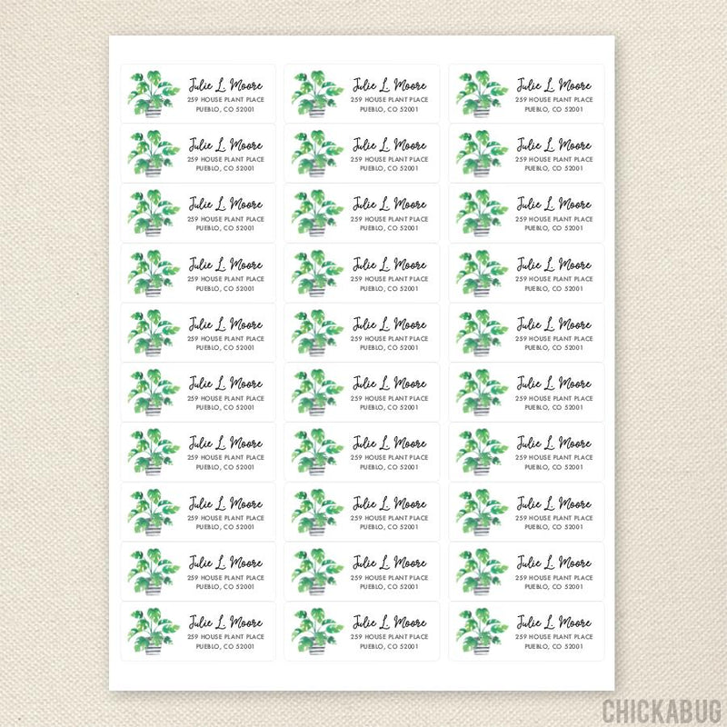 Potted Plant Address Labels