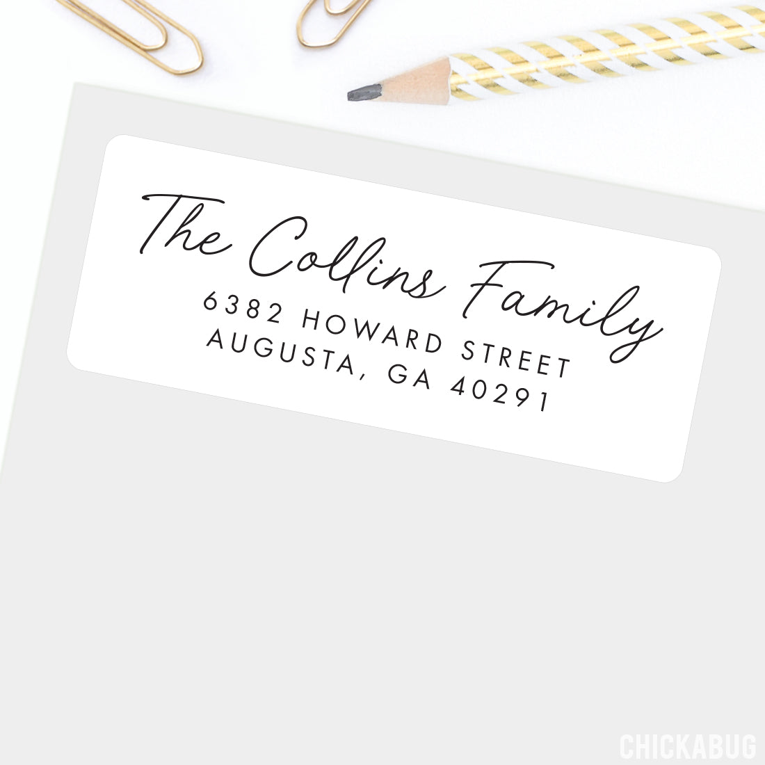 Personalized Handwritten Script Return Address Labels – Chickabug