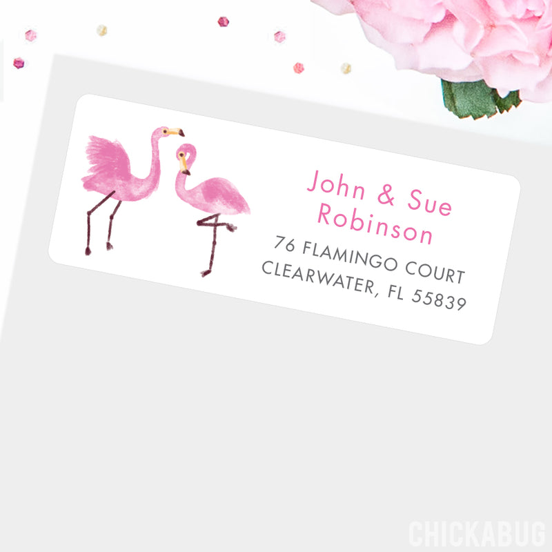 Fun Flamingo Address Labels