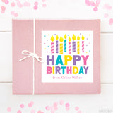 Pink Birthday Candles Gift Labels
