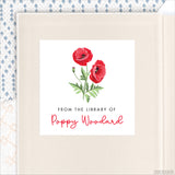 Colorful Floral "From The Library Of" Bookplate Labels