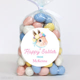 Watercolor Bunny Happy Easter Stickers