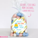 "Egg-stra Special Friend" Blue Easter Stickers