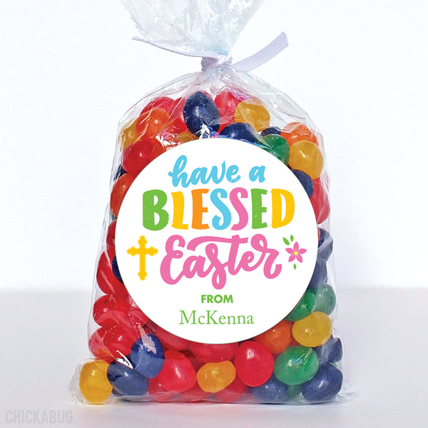 "Have a Blessed Easter" Religious Easter Stickers