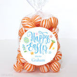 Blue Calligraphy Happy Easter Stickers