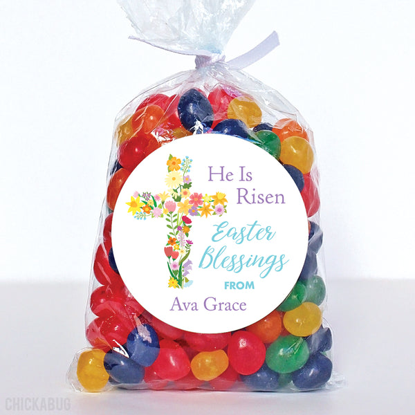 "He Is Risen" Religious Easter Blessings Stickers