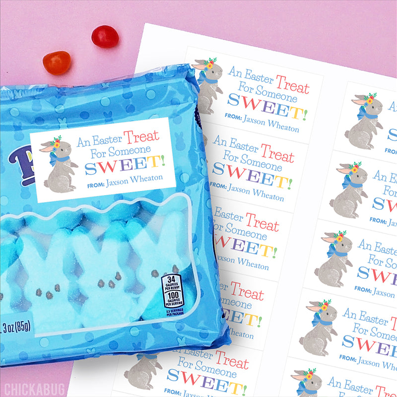 "Easter Treat for Someone Sweet" Gift Labels - Blue