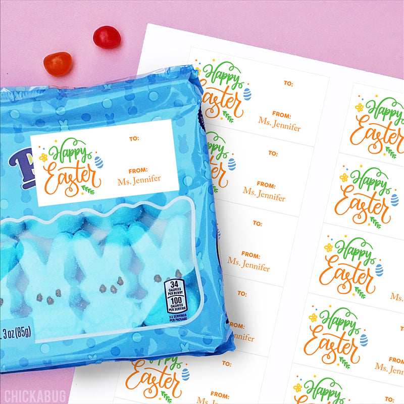 "Happy Easter" Gift Labels
