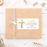"Easter Blessings" Religious Easter Gift Labels